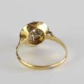 アンティークダイヤモンド指輪（花と星、フランス、18ctゴールド）