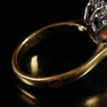 オパールとダイヤモンドのアンティーク指輪（ジオメトリック、お花、1920年頃）