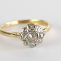 イギリス　エドワーディアン　ダイヤモンド指輪（1894年、18金ゴールド）