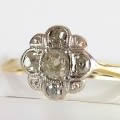 イギリス　エドワーディアン　ダイヤモンド指輪（1894年、18金ゴールド）
