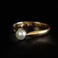 天然真珠（パール）アンティークソリテールリング