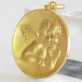 天使ラファエルのアンティークメダル（サイン入り）