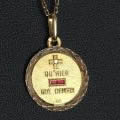 Augis社ラブメダル（幾何学模様）　ルビーとダイヤモンド